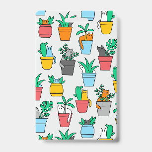Tarjeta De Identificación Cats in the flowerpots