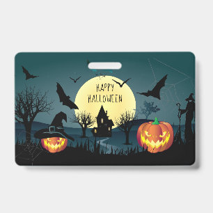 Tarjeta De Identificación Celebración de Noche de Halloween Carnaval Moderno