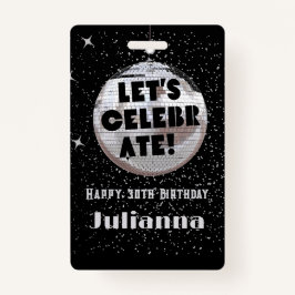 Tarjeta De Identificación Celebremos la discoteca Black Birthday VIP
