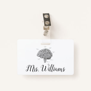 Tarjeta De Identificación Cerebro científico