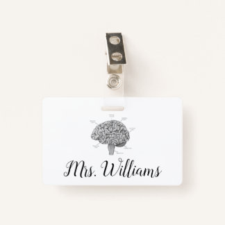 Tarjeta De Identificación Cerebro científico