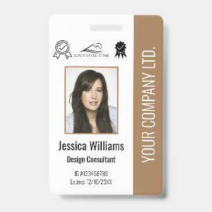 Tarjeta De Identificación Certificación de foto de empleado personalizada Br