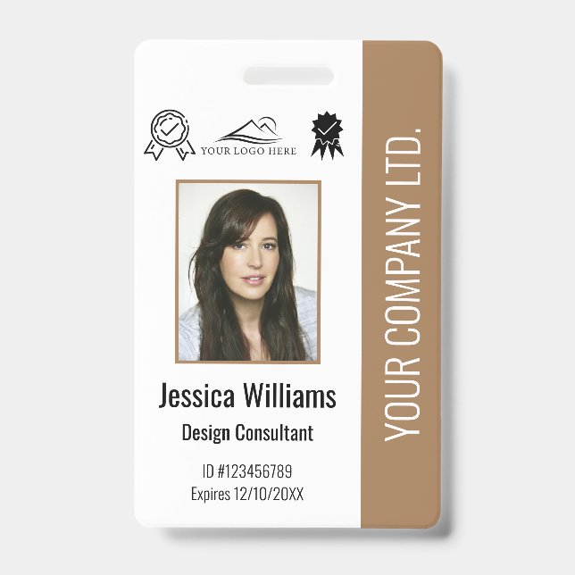 Tarjeta De Identificación Certificación de foto de empleado personalizada Br (Parte frontal)