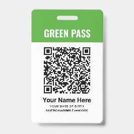 Tarjeta De Identificación Certificado de vacunación Green Pass Impreso PVC