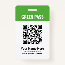 Tarjeta De Identificación Certificado de vacunación Green Pass Impreso PVC