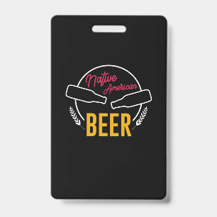 Tarjeta De Identificación Cerveza de nativos americanos
