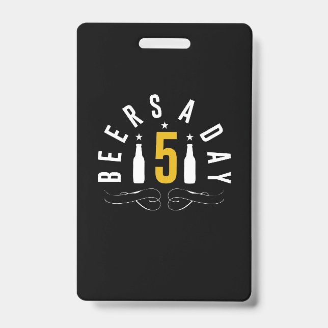 Tarjeta De Identificación Cervezas Al Día (Parte frontal)