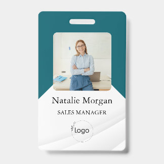 Tarjeta De Identificación Chapa de foto elegante y personalizada para emplea