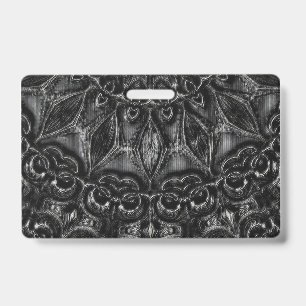 Tarjeta De Identificación Charcoal Mandala