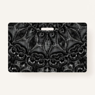 Tarjeta De Identificación Charcoal Mandala