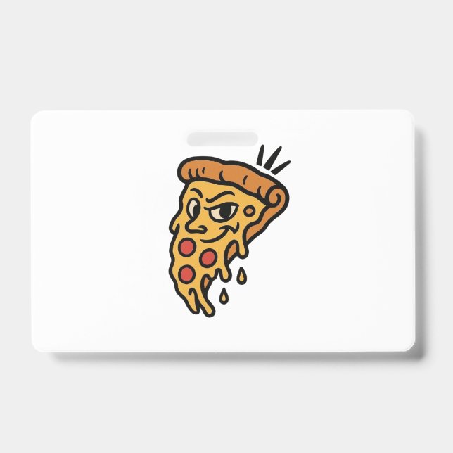 Tarjeta De Identificación 🍕 Cheeky Pizza Slice (Parte frontal)