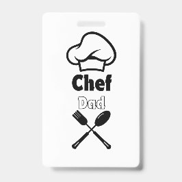 Tarjeta De Identificación Chef Dad