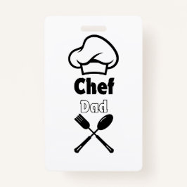 Tarjeta De Identificación Chef Dad