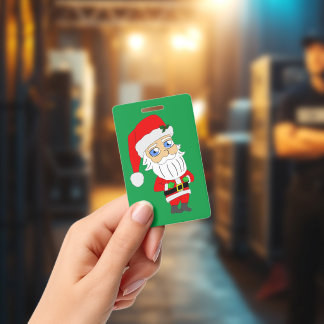 Tarjeta De Identificación chibi Santa Claus