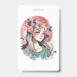 Tarjeta De Identificación Chica Anime Bonita