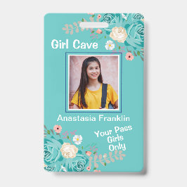 Tarjeta De Identificación Chica Cave Fun Child Pass Foto personalizada ID