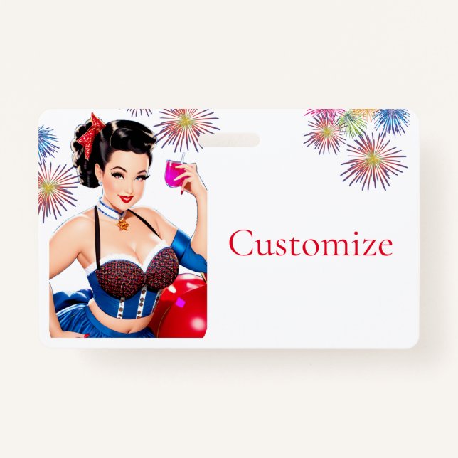 Tarjeta De Identificación Chica del Fiesta de cócteles Thunder_Cove (Anverso)