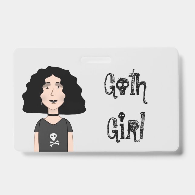 Tarjeta De Identificación Chica gótica (Parte frontal)