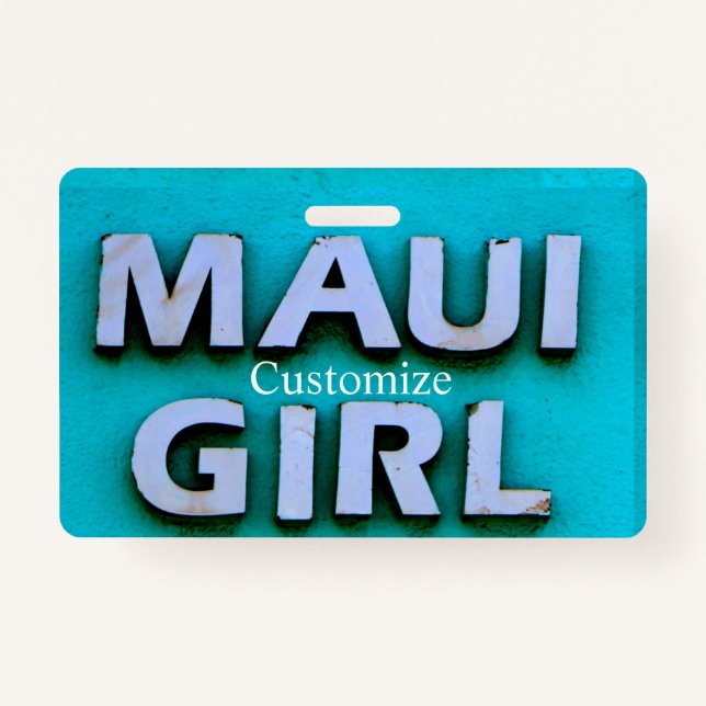 Tarjeta De Identificación Chica rosa/verde Maui Thunder_Cove (Anverso)
