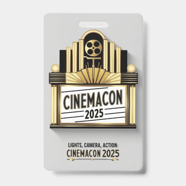 Tarjeta De Identificación CinemaCon 2025 (Parte frontal)