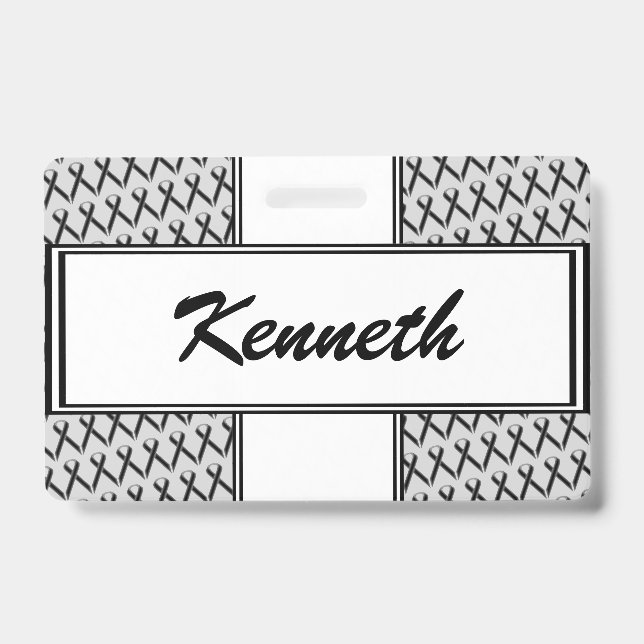 Tarjeta De Identificación Cinta Black Standard de Kenneth Yoncich (Parte frontal)