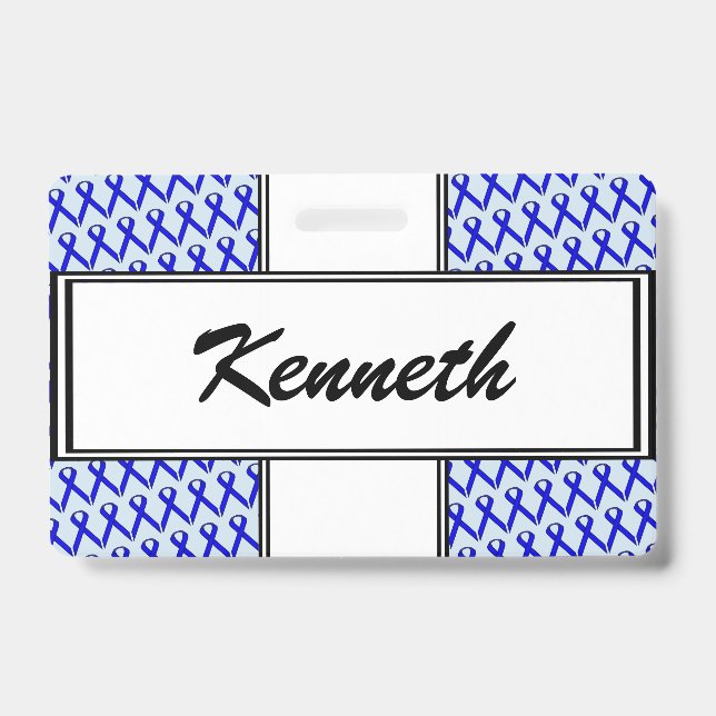 Tarjeta De Identificación Cinta Blue Standard de Kenneth Yoncich (Parte frontal)