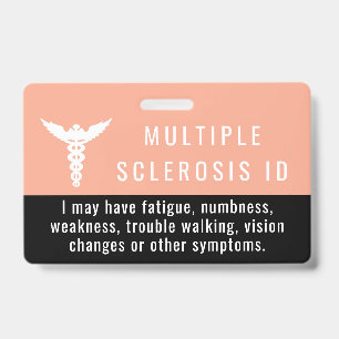 Tarjeta De Identificación Cinta de concienciación sobre esclerosis múltiple
