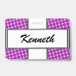 Tarjeta De Identificación Cinta de Flor Púrpura por Kenneth Yoncich