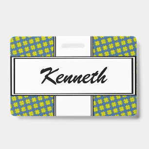 Tarjeta De Identificación Cinta de Trébol Amarillo por Kenneth Yoncich