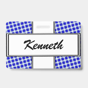 Tarjeta De Identificación Cinta de trébol azul por Kenneth Yoncich