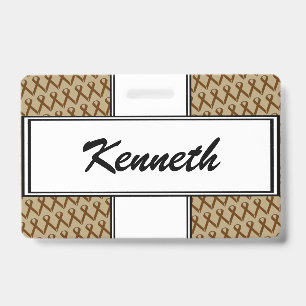 Tarjeta De Identificación Cinta Estándar Marrón por Kenneth Yoncich