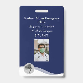 Tarjeta De Identificación Cintillo de identificación de badge médico foto Ma