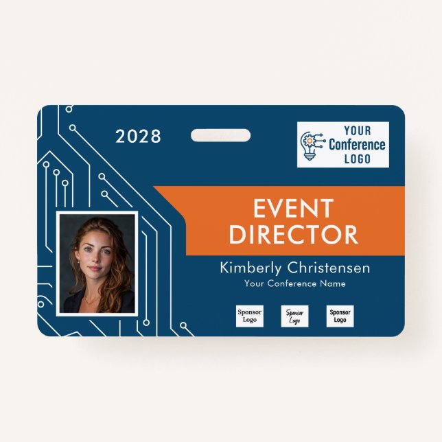 Tarjeta De Identificación Circuit Technology Event Director Photo ID Badge (Anverso)