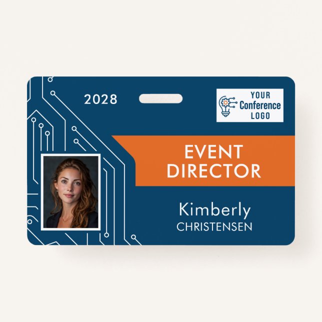 Tarjeta De Identificación Circuit Technology Event Director Photo ID Badge (Anverso)