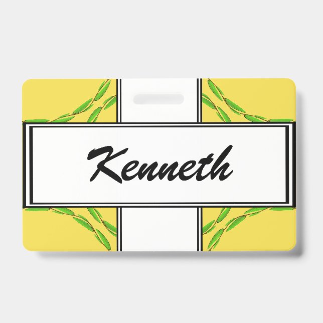 Tarjeta De Identificación Círculo de hojas por Kenneth Yoncich (Parte frontal)