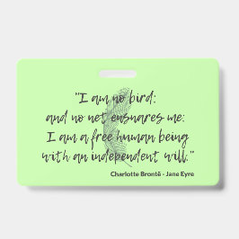 Tarjeta De Identificación Cita de Jane Eyre II