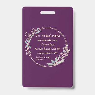 Tarjeta De Identificación Cita de Jane Eyre II - Estilo Lindo