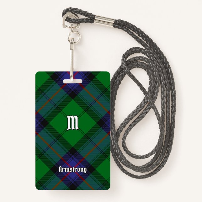 Tarjeta De Identificación Clan Armstrong Hunting Tartan (Anverso son cordón)