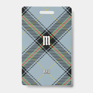Tarjeta De Identificación Clan Bell Tartan