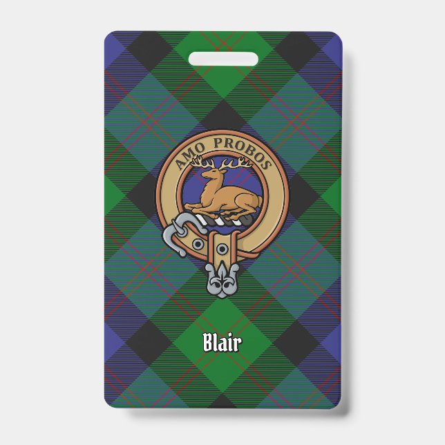 Tarjeta De Identificación Clan Blair Escudo por Tartán (Front)