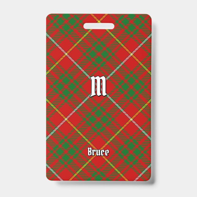 Tarjeta De Identificación Clan Bruce Tartan (Parte frontal)