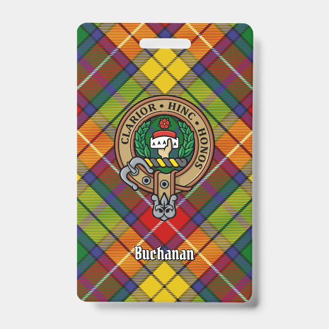 Tarjeta De Identificación Clan Buchanan Escudo por Tartán (Front)