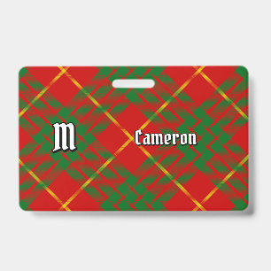 Tarjeta De Identificación Clan Cameron Tartan