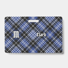 Tarjeta De Identificación Clan Clark Tartan