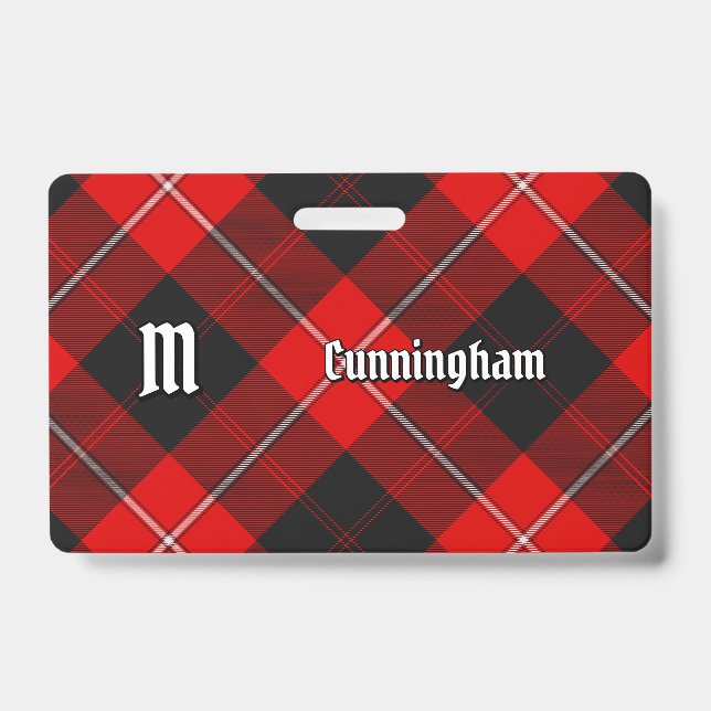 Tarjeta De Identificación Clan Cunningham Tartan (Parte frontal)