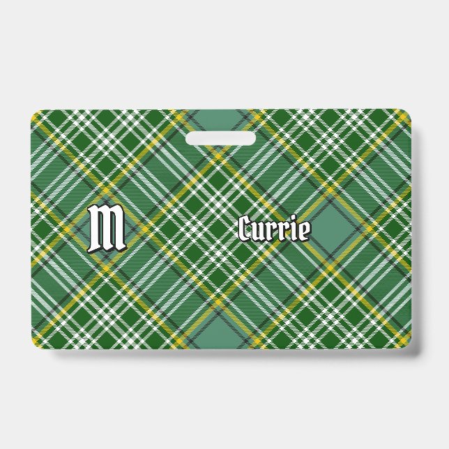 Tarjeta De Identificación Clan Currie Tartan (Parte frontal)