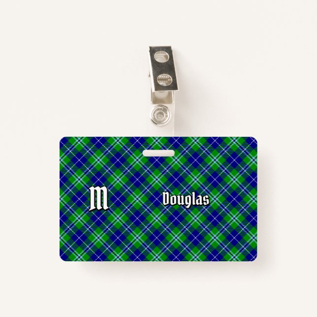 Tarjeta De Identificación Clan Douglas Tartan (Anverso con clip)