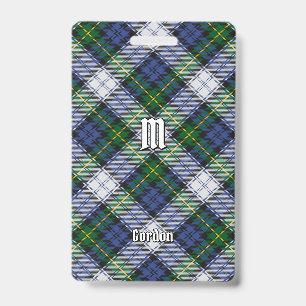 Tarjeta De Identificación Clan Gordon se viste de la placa Tartan