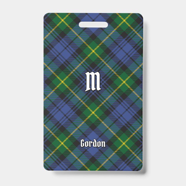 Tarjeta De Identificación Clan Gordon Tartan Badge (Anverso)
