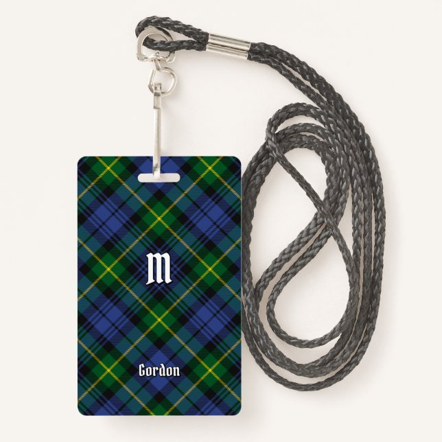 Tarjeta De Identificación Clan Gordon Tartan Badge (Anverso son cordón)